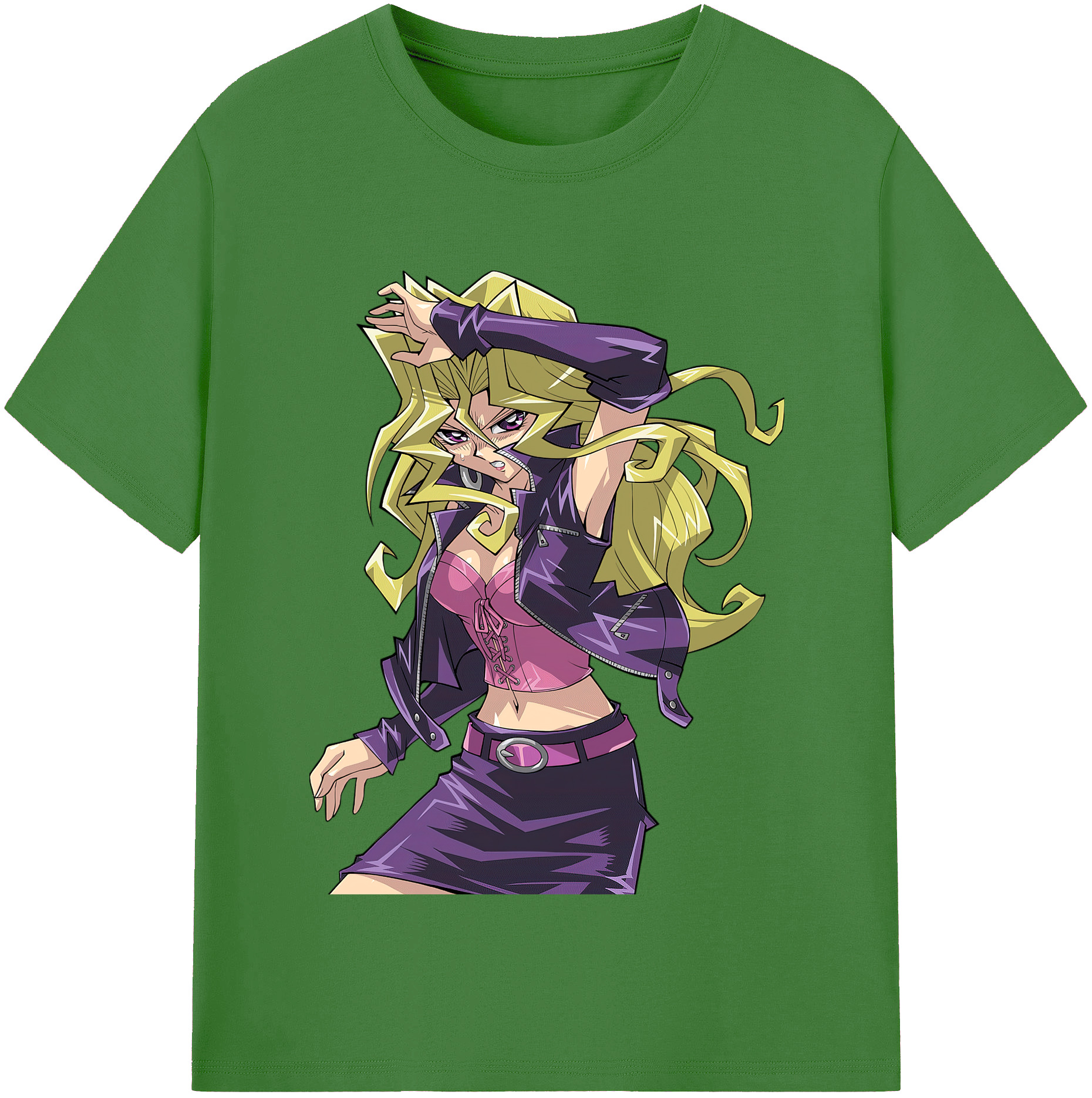 （画像用） 遊☆戯☆王 Yu-Gi-Oh! レディースカジュアルプリントTシャツ（綿100％）